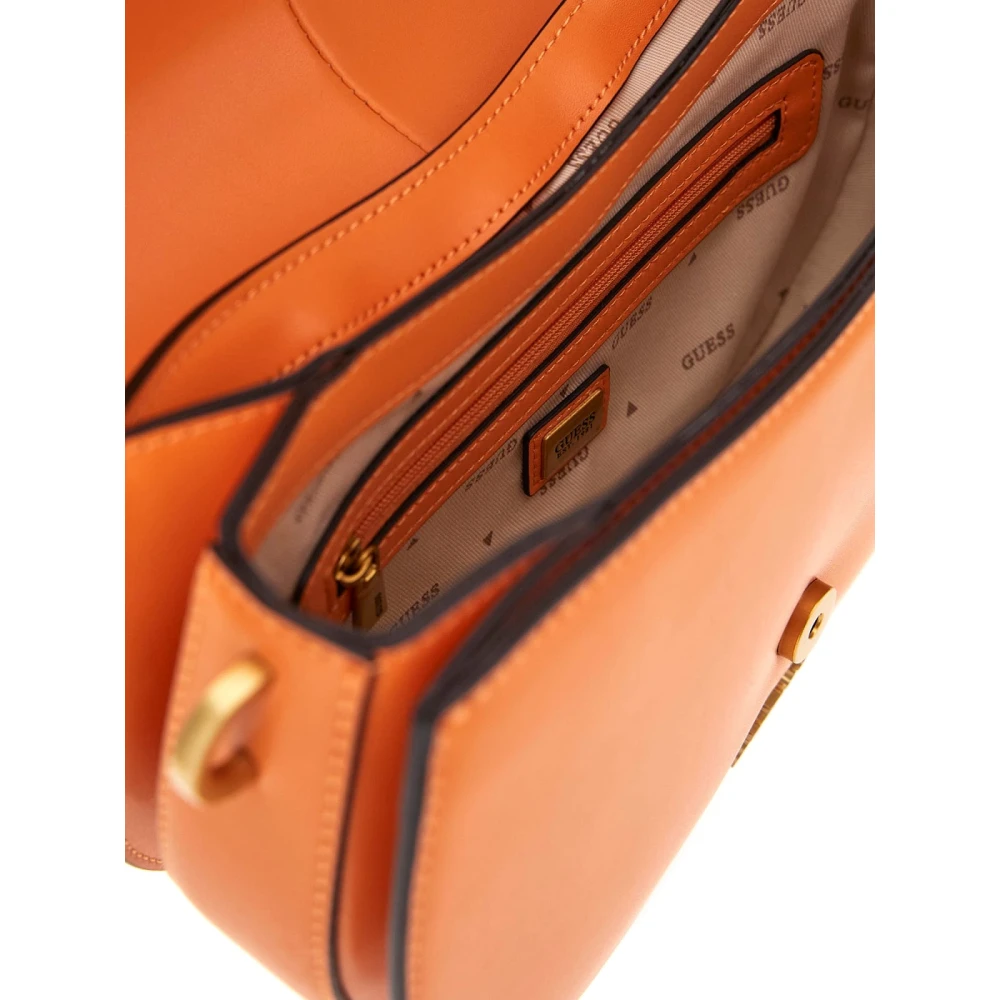 Guess Tangerine Tri Compartiment Schoudertas Orange Dames