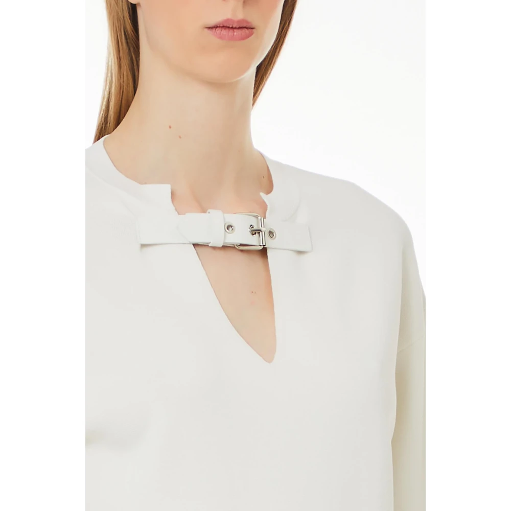 Liu Jo Gesloten Gebreide Trui White Dames