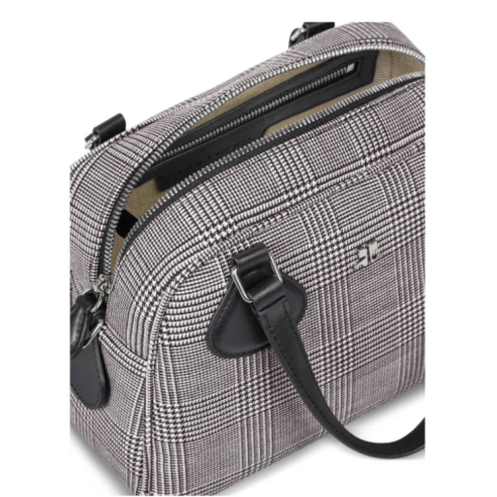 Courrèges Luxe Prins van Wales Bowlingtas Gray Dames