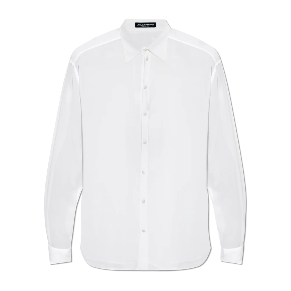 Dolce & Gabbana Zijden overhemd White Heren