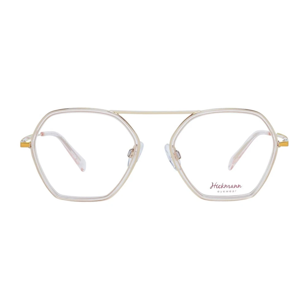 Ana Hickmann Gouden Vierkante Metalen Optische Frames Yellow Dames