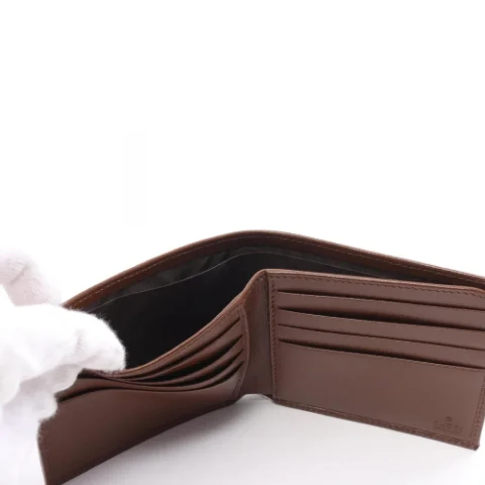 Gucci Vintage Pre-owned Plastic wallets Beige Heren