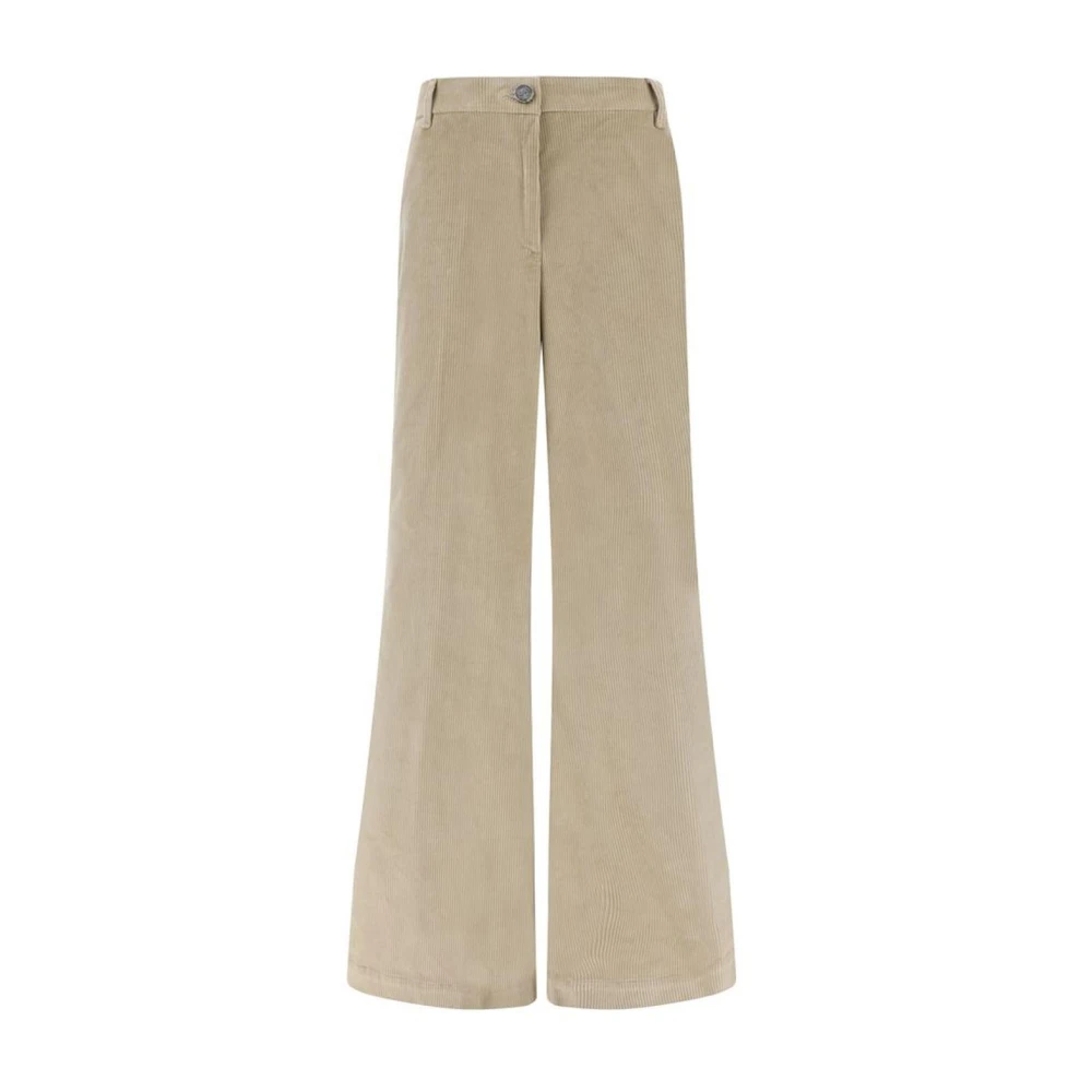 Jacob Cohën Women's Beige Corduroy Cotton Pants