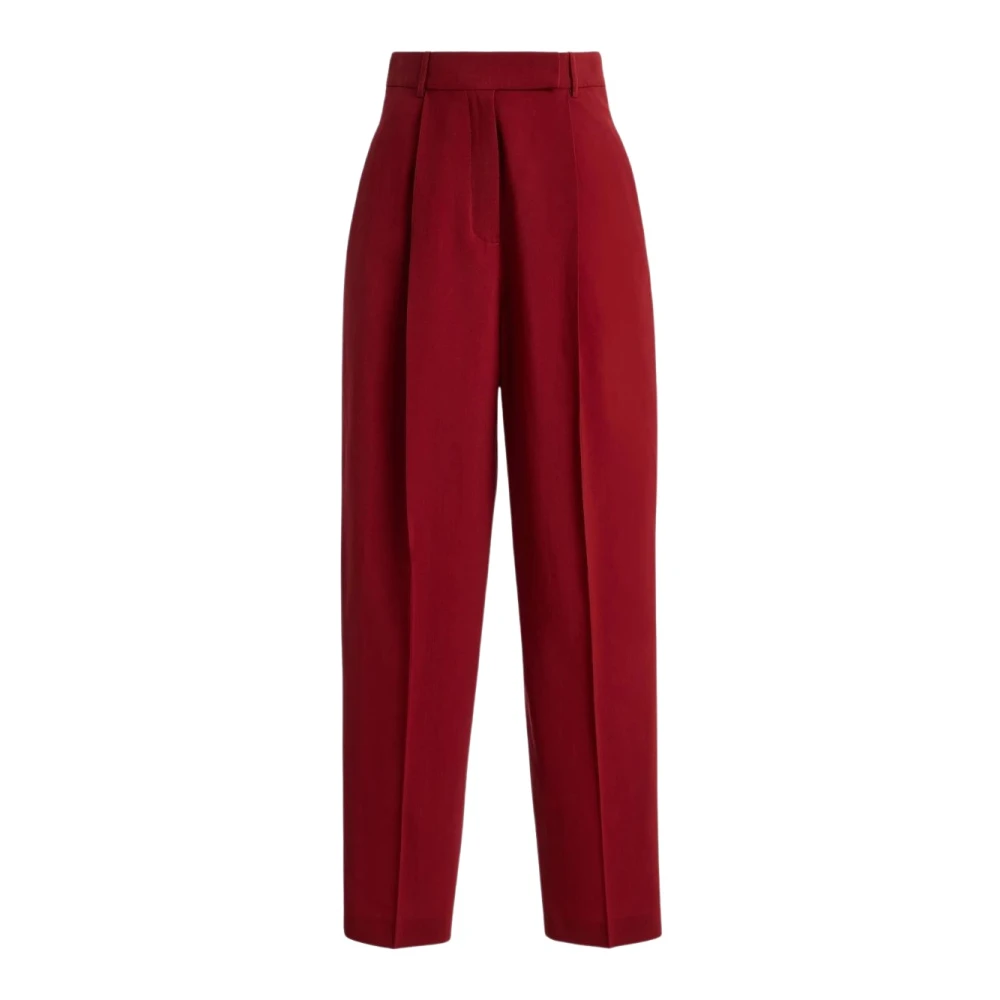 Róhe , Tapered Trousers, Female, Red, M, Daria Single Pleat Tapered Trousers