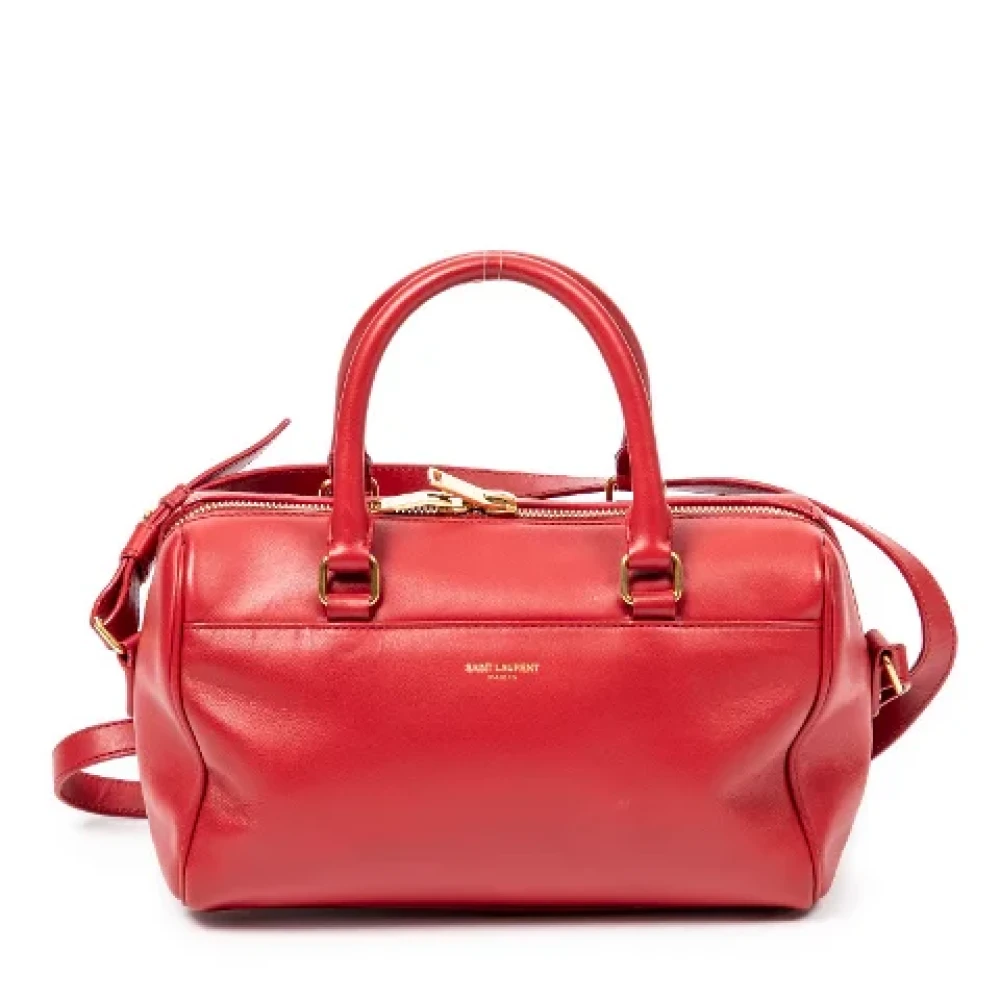 Saint Laurent Vintage Pre-owned Leather handbags Red Dames