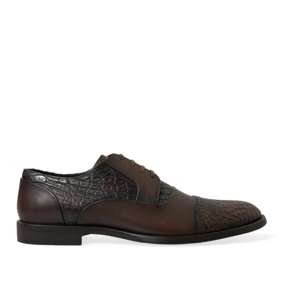 Dolce & Gabbana Men's Brown Crocodile Leather Oxford Dress Shoes - Dress Shoes - 7 Uk - Shoes