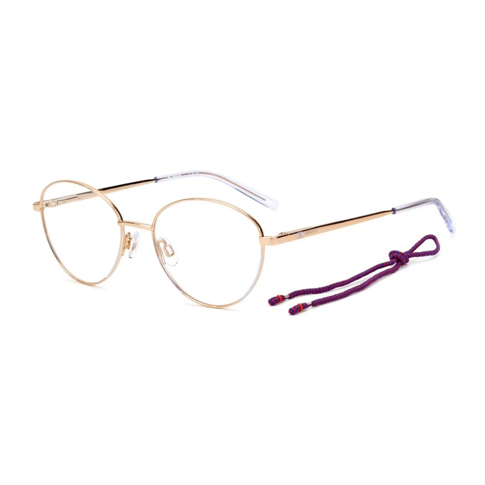 M Missoni Women's Yellow Glasses, One Size, Purple Metal Frame Glasses With Dial