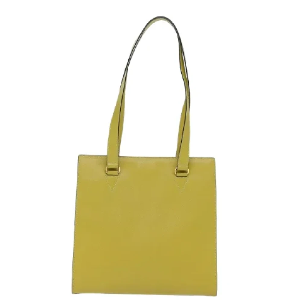 Celine Vintage Pre-owned Leather totes Yellow Dames
