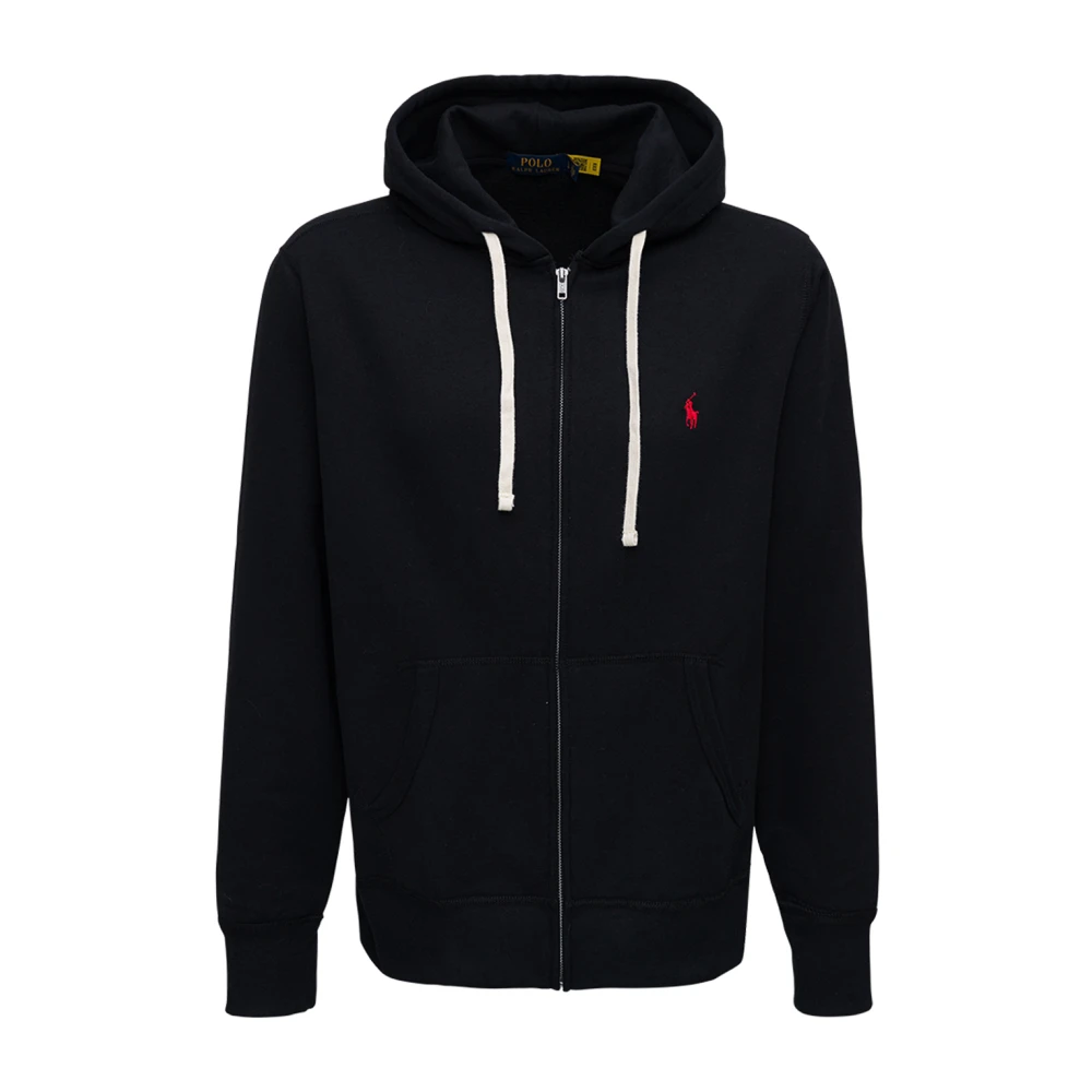 Polo Ralph Lauren Black Zip-Throughs, Male, 2XL, Cotton Zip Hoodie