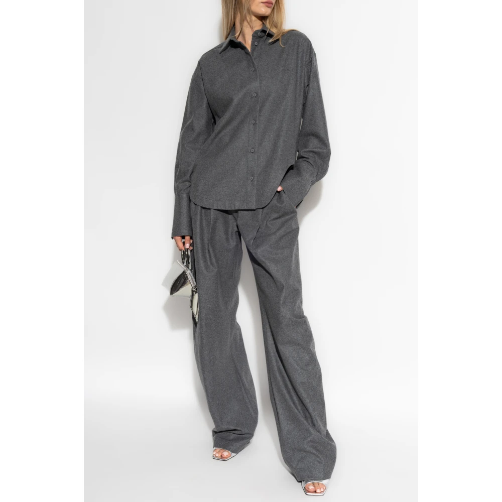 The Attico Wollen overhemd Gray Dames