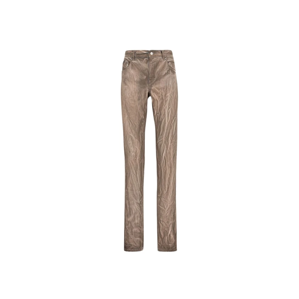 Roberto Cavalli Faded Straight-Leg Denim Jeans Beige Heren