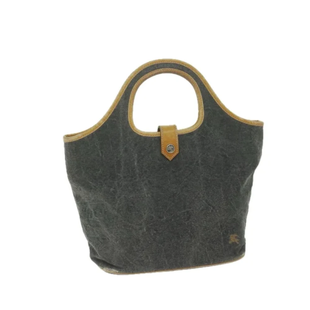 Burberry Vintage Pre-owned Cotton handbags Gray Dames