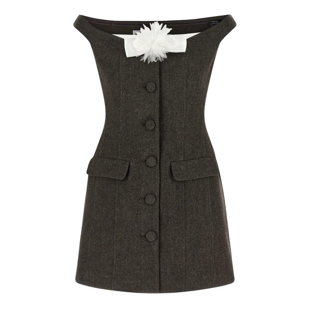 Self-Portrait Women's Brown Floral-Applique Off-Shoulder Minidress UK Size 8 - Mytheresa - Image 2