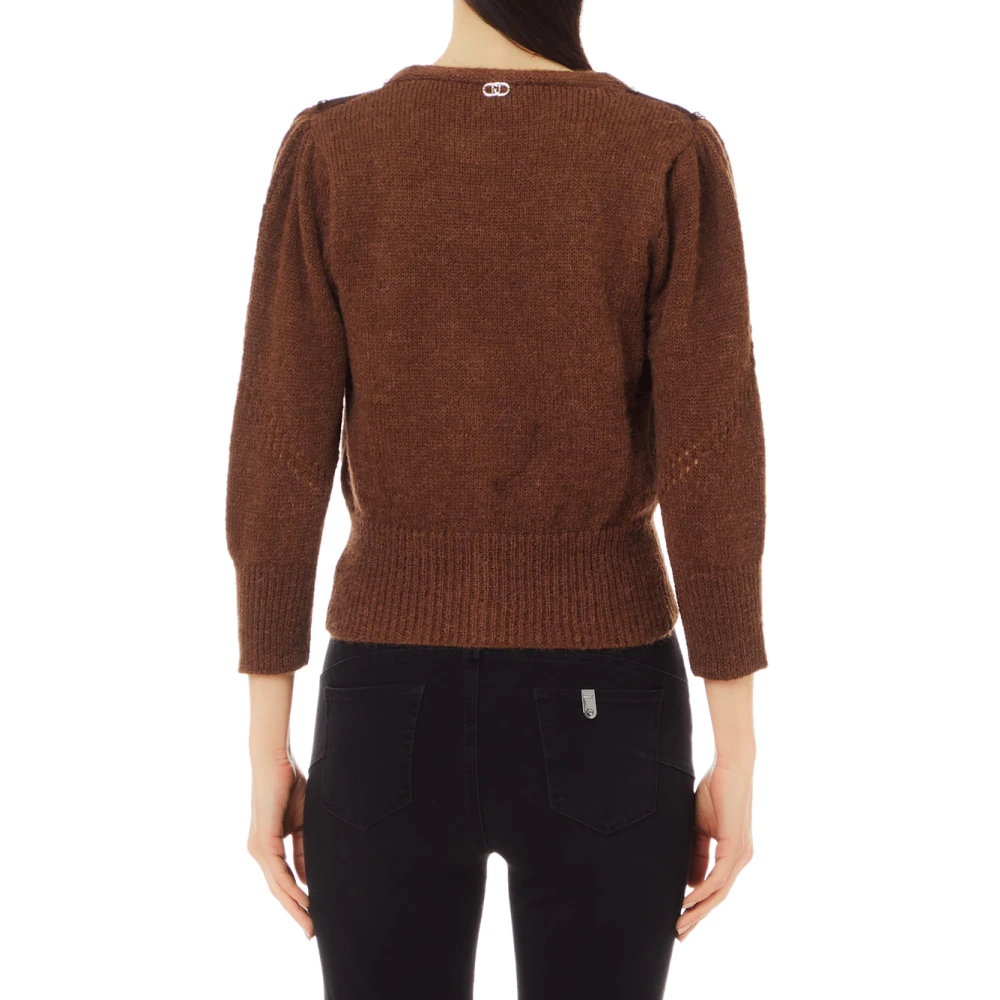 Liu Jo Korte Bruine Cardigan Sweater Brown Dames