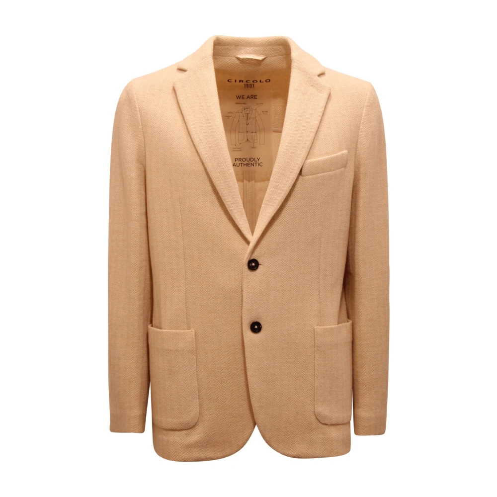 Circolo 1901 Men's Grey Wool Jacket In