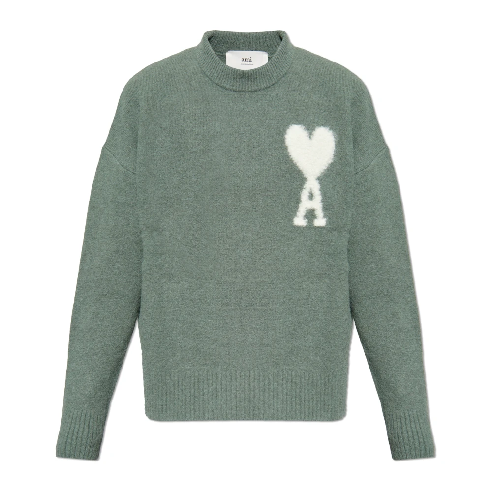 Ami Paris Trui met logo Green Dames