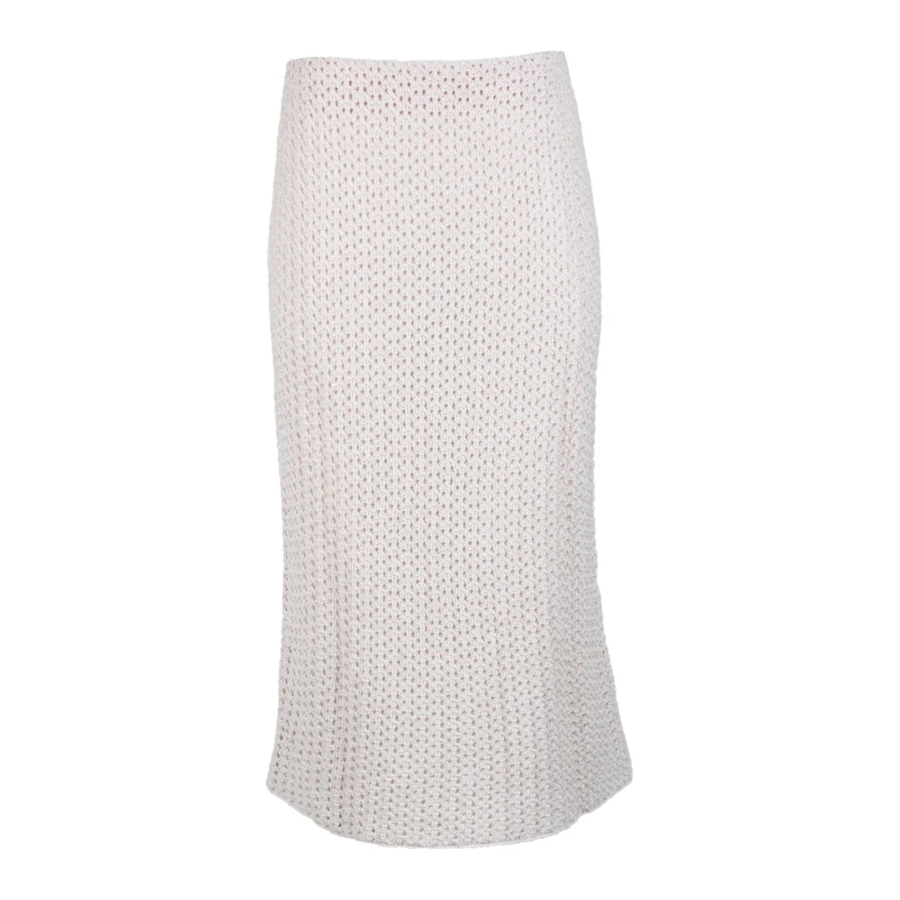 Fabiana Filippi Tricot rok met elastische tailleband White Dames