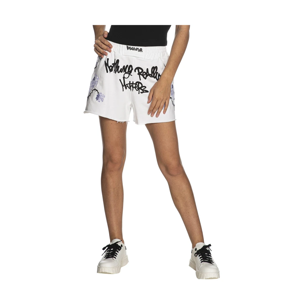 Disclaimer Witte Casual Zomer Shorts White Dames