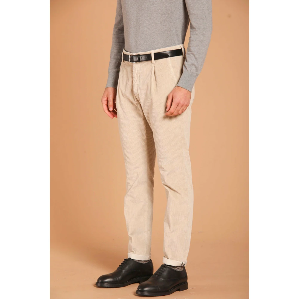 Mason's Fluweel chino broek wortel pasvorm Beige Heren