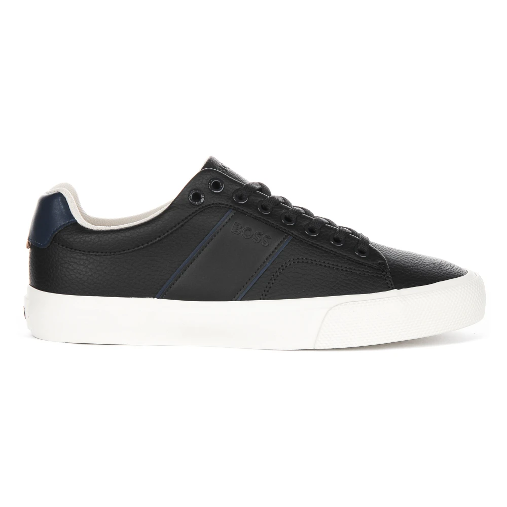 Hugo Men's Blue Sneakers, 11 Uk, Navy Leather Tennis Trainers