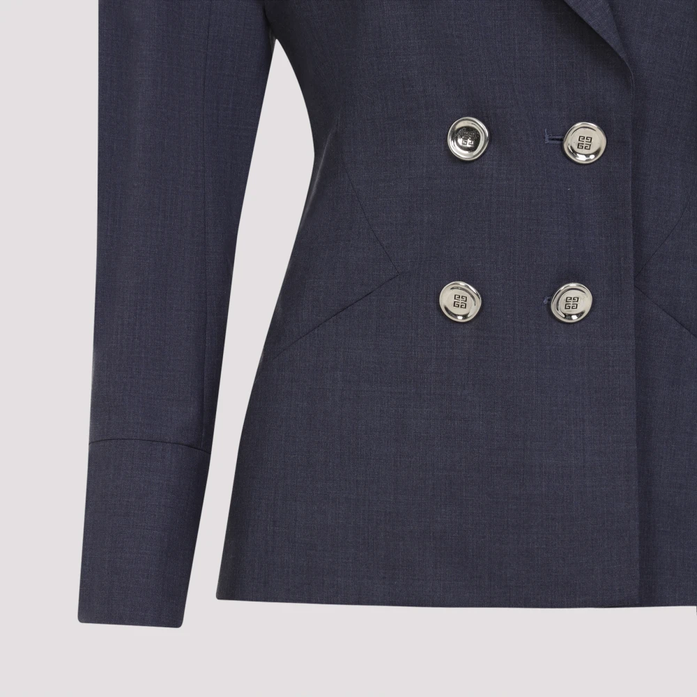 Givenchy Slim Fit Jas Blue Dames