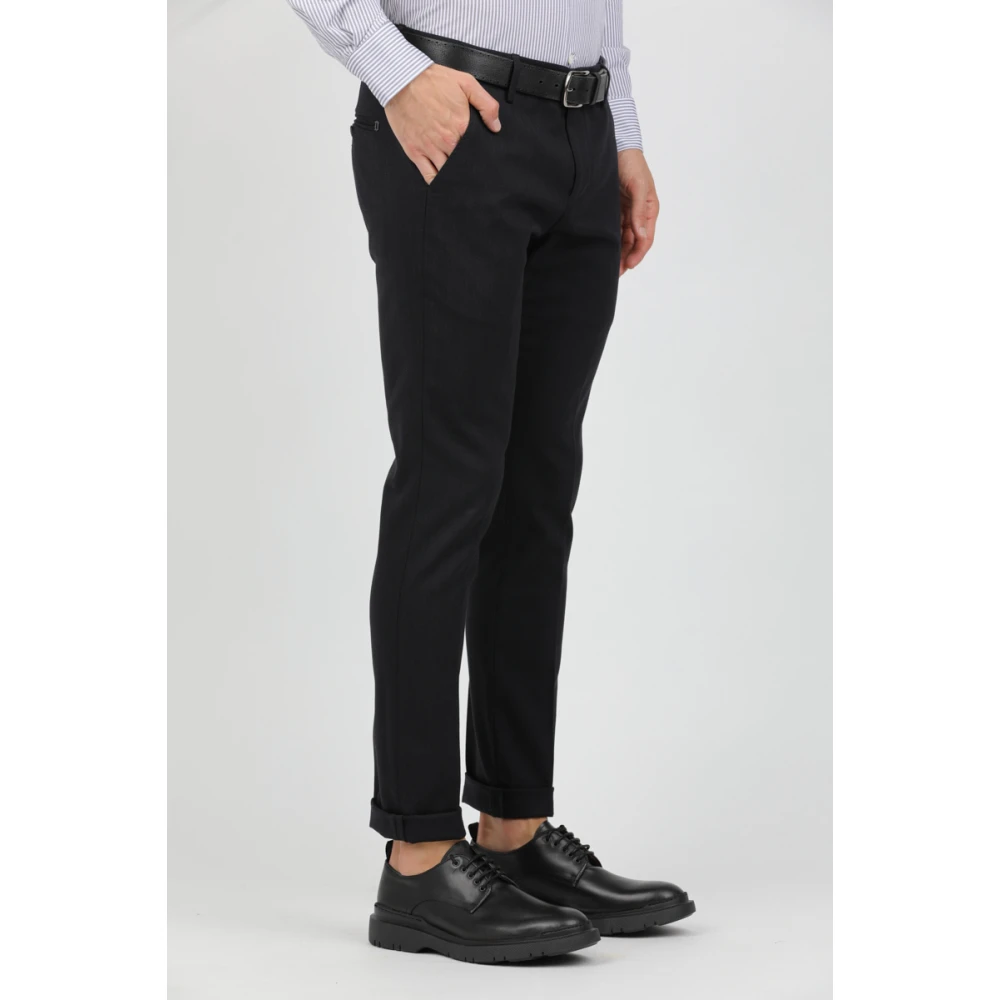 Dondup Slimme Gaubert Broek in Wolmix Blue Heren