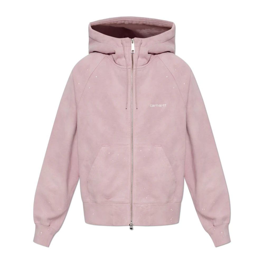 Carhartt Wip Women's Pink Painter Sweatshirt - Zip-Throughs - S - Sweatshirts & Hoodies