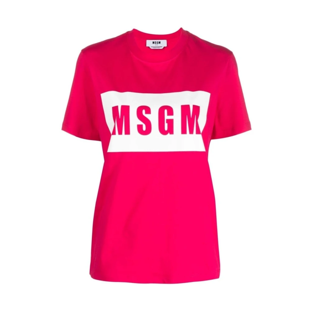 Msgm - Tops > T-Shirts - Pink - Msgm - Modalova