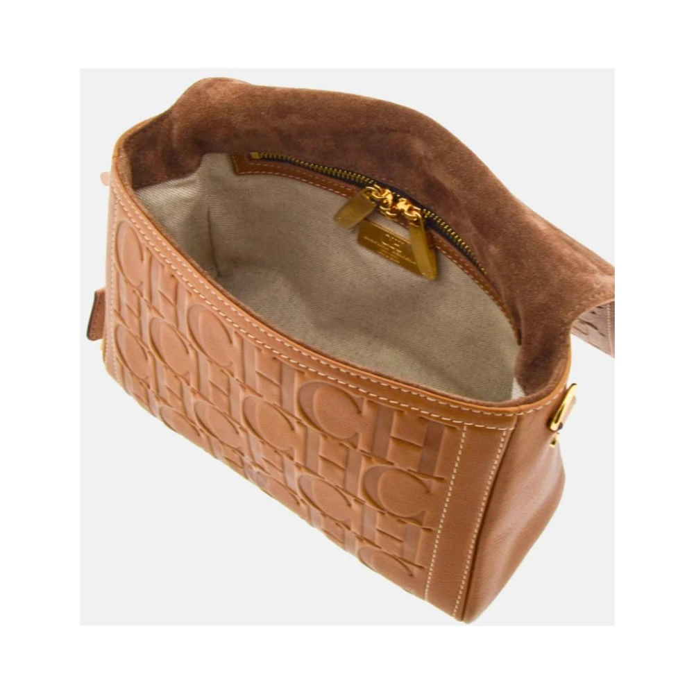 Carolina Herrera Vergrendelde Crossbody Tas Andy Stijl Brown Dames
