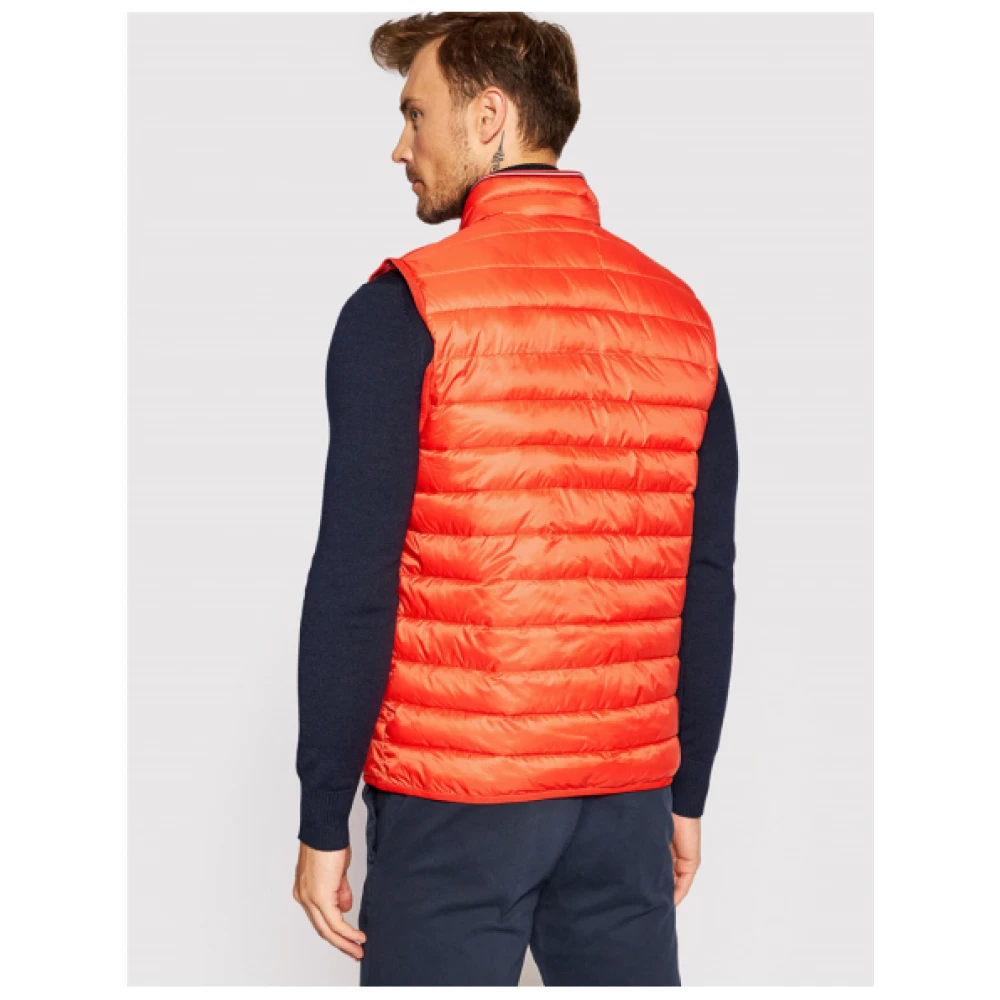 Tommy Hilfiger Mouwloze jas van gerecycled polyester Daring Scarlet Orange Heren