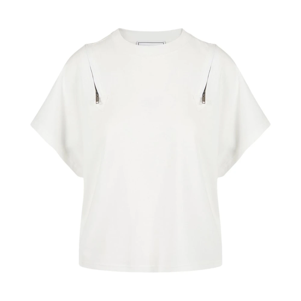 Iceberg T-shirt met decoratieve ritsen White Dames