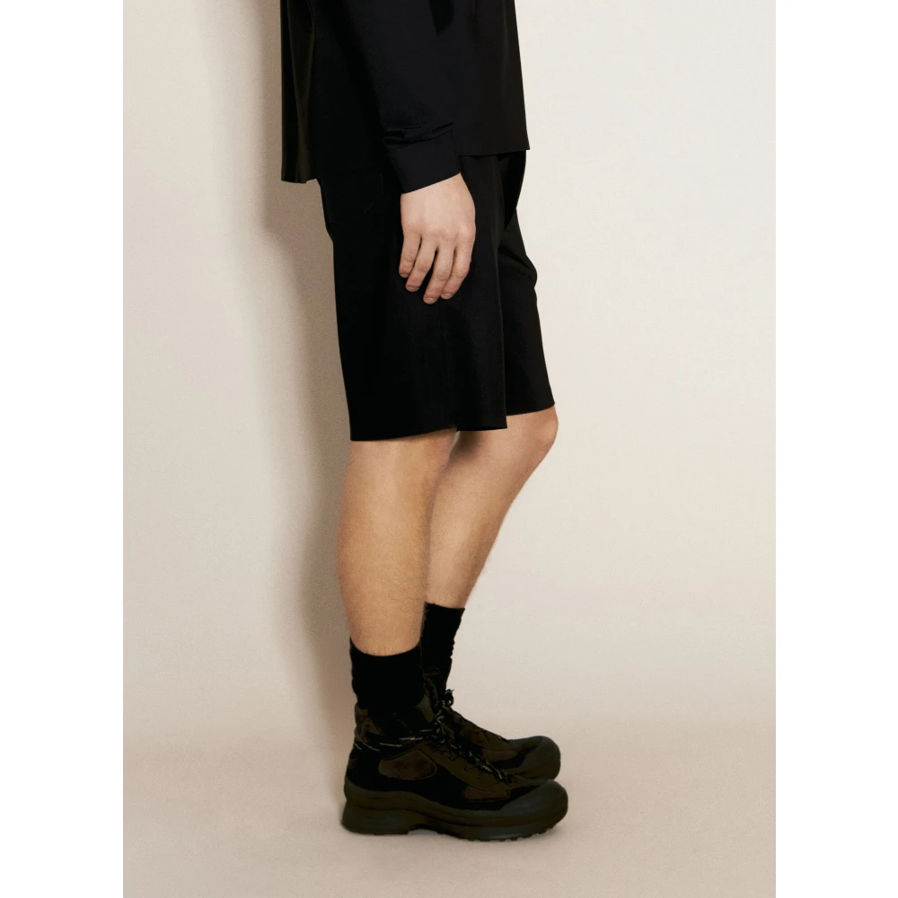 Gr10K Laser Cut Bonded Shorts Black Heren