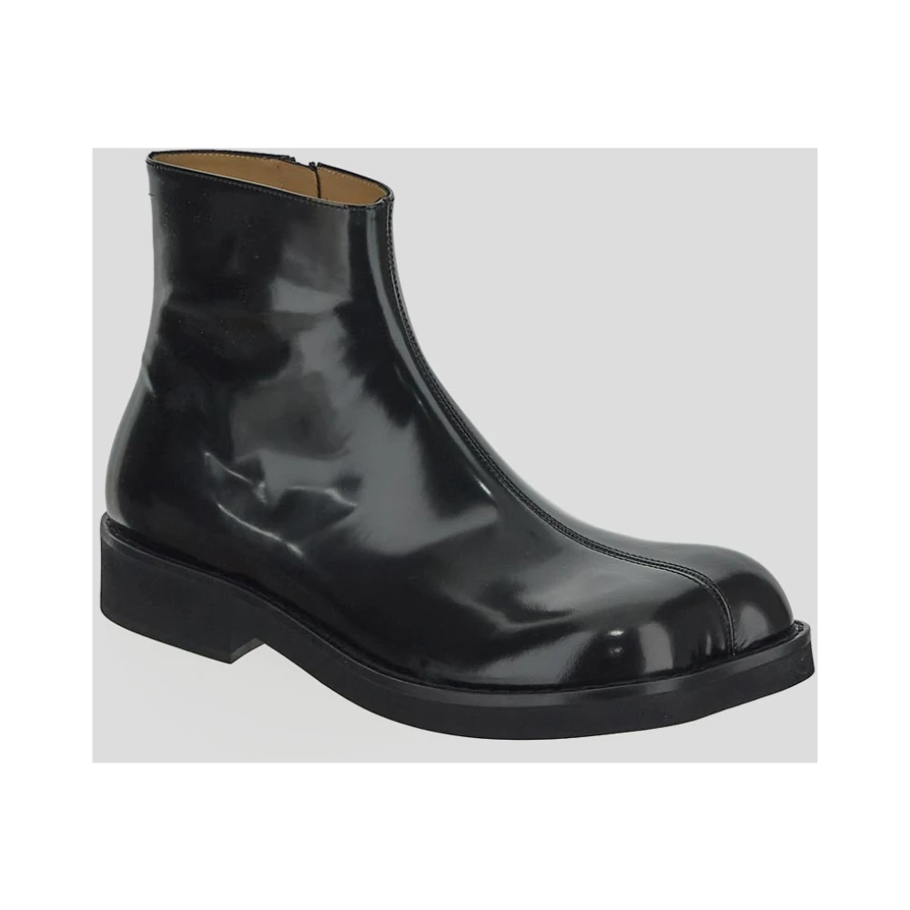 MM6 Maison Margiela Leren Enkellaars Black Heren