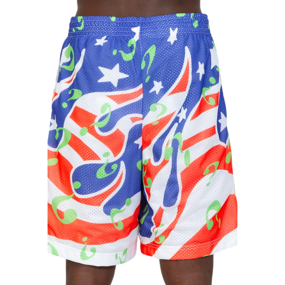 SKY High Farm Flame Flag Mesh Shorts in Blauw Multicolor Heren