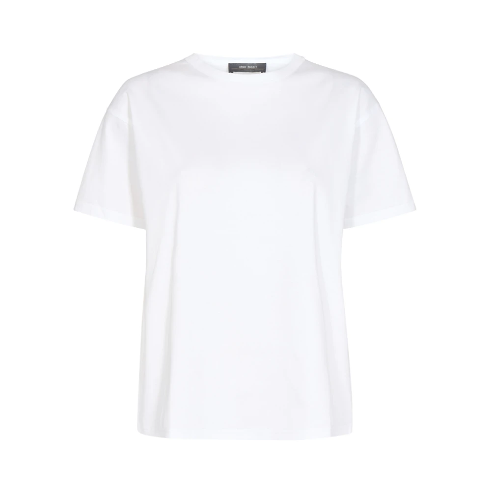 MOS MOSH Witte Basis T-Shirt White Dames