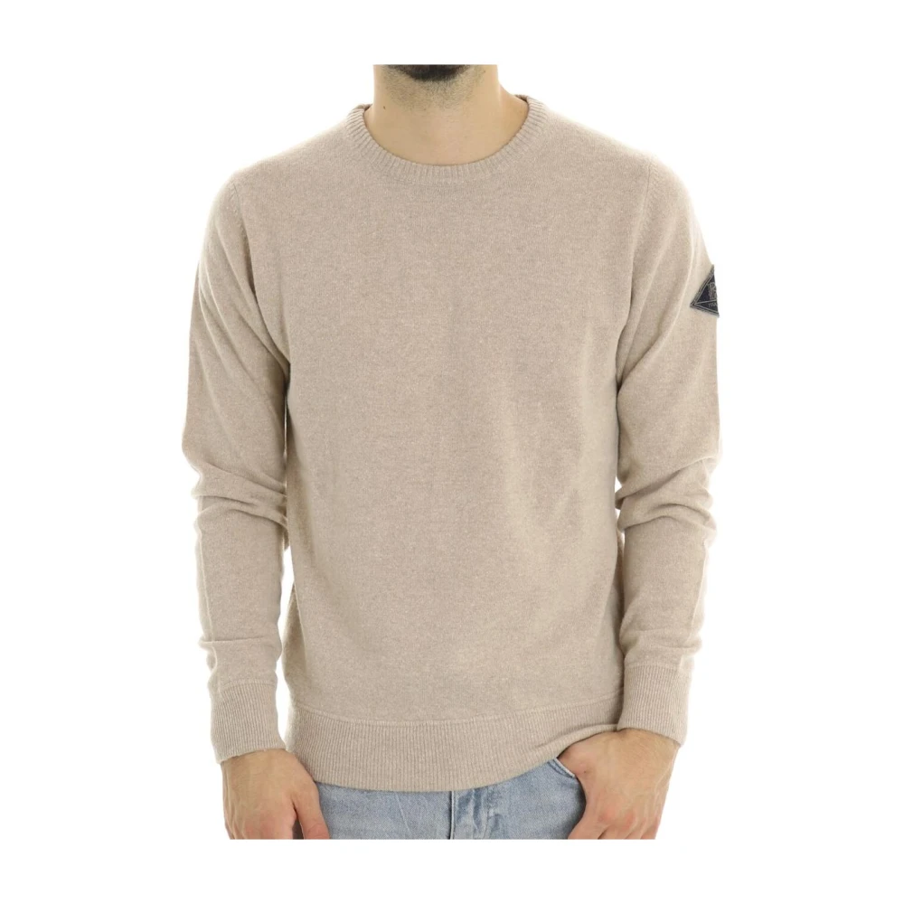 Roy Roger's Ronde Hals Trui Beige Heren