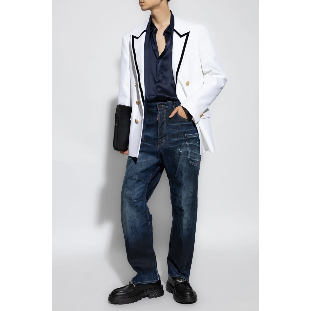 Dsquared2 Double-breasted blazer White Heren