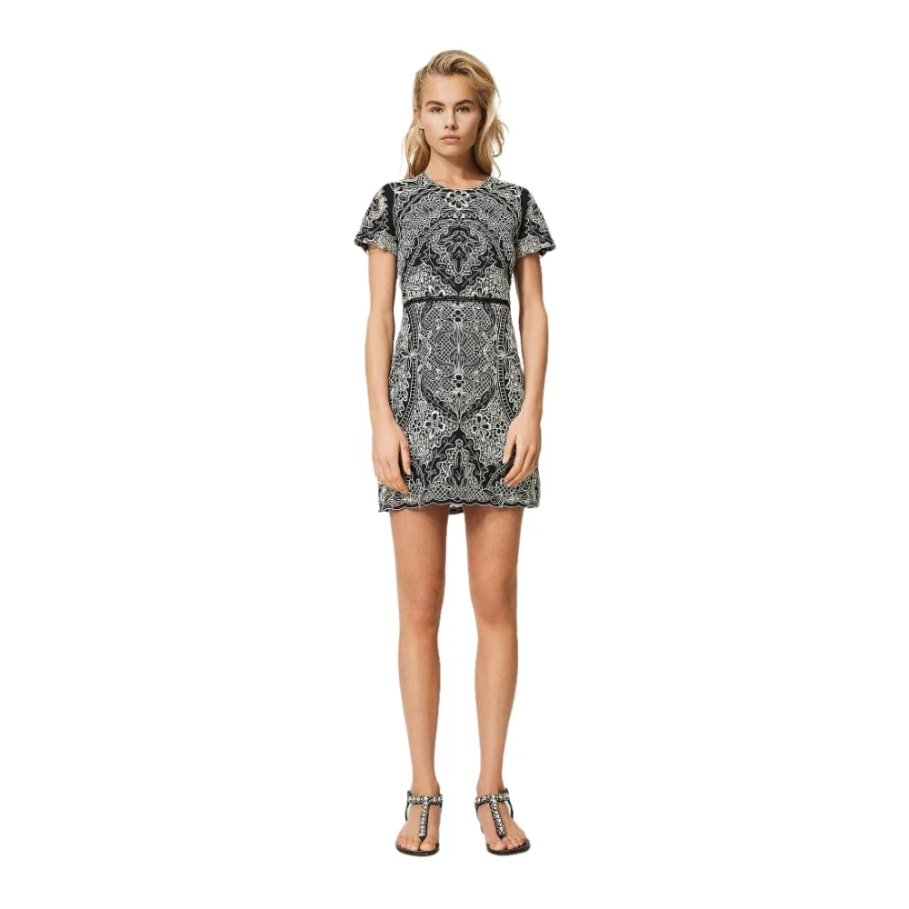 Twinset Korte Jurk Black Dames