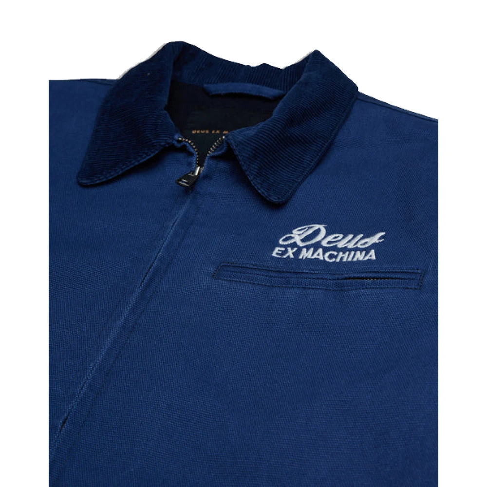 Deus Ex Machina Blauwe Mechanische Werkjas Wol Gevoerd Blue Heren