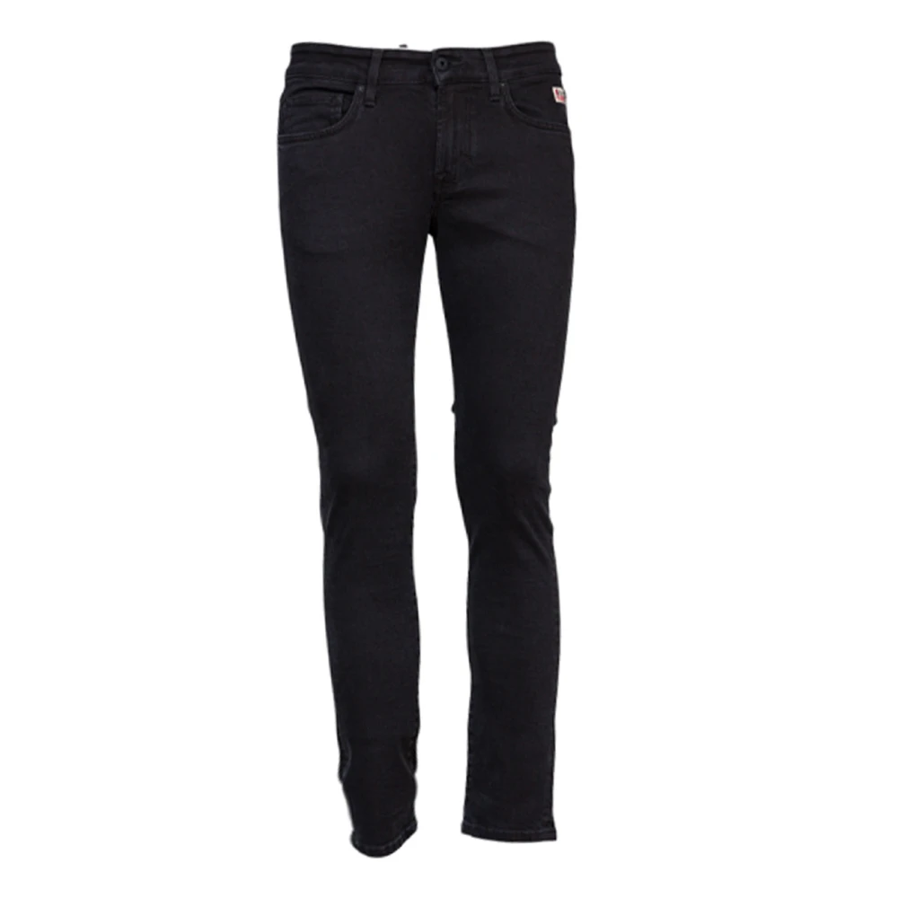 Roy Roger's Zwarte Denim Jeans met Whiskering en Tassel Detail Black Heren