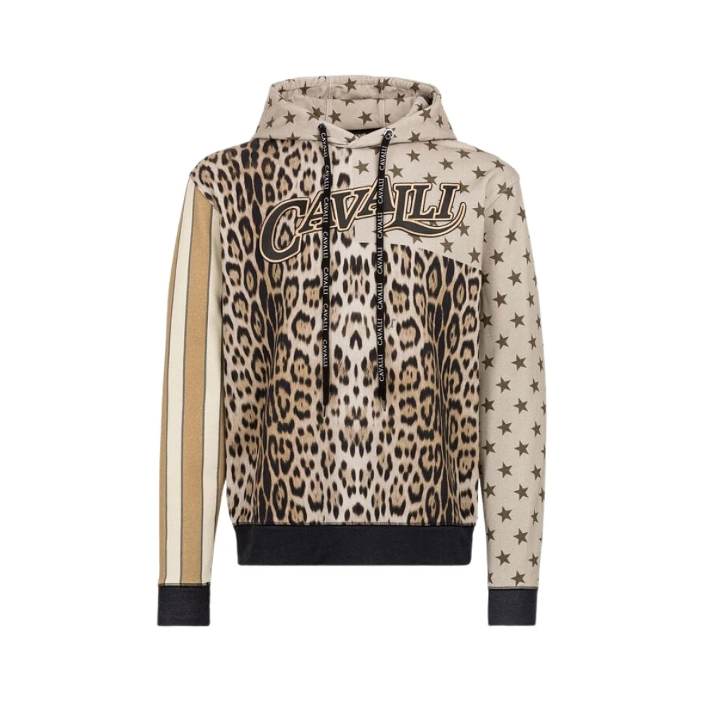 Roberto Cavalli Men's Jaguar Print Cotton Hoodie