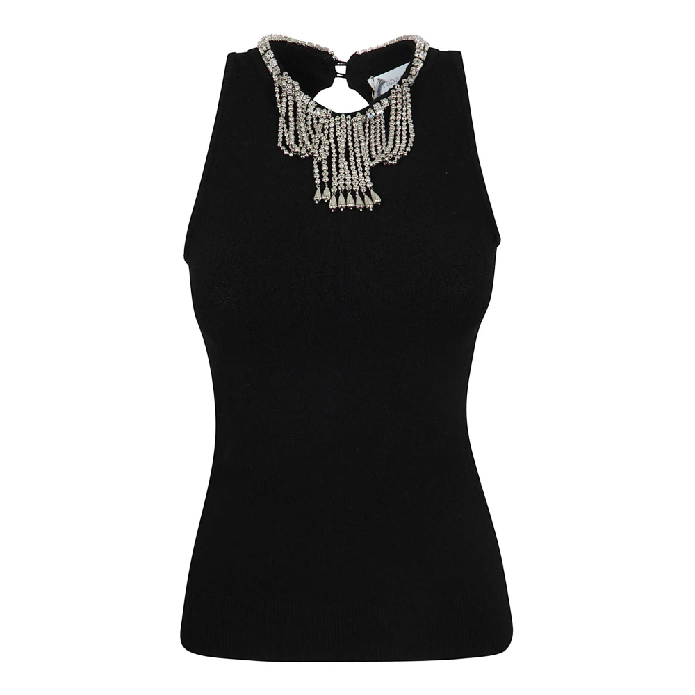 Rabanne Women's Black Sleeveless Top - Sleeveless Tops - Xs - Tops