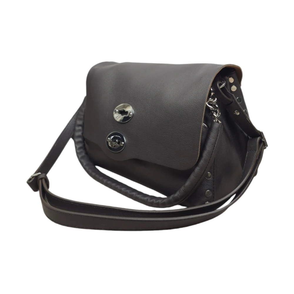 Zanellato Bruine Veer Ketting Crossbody Tas Brown Dames