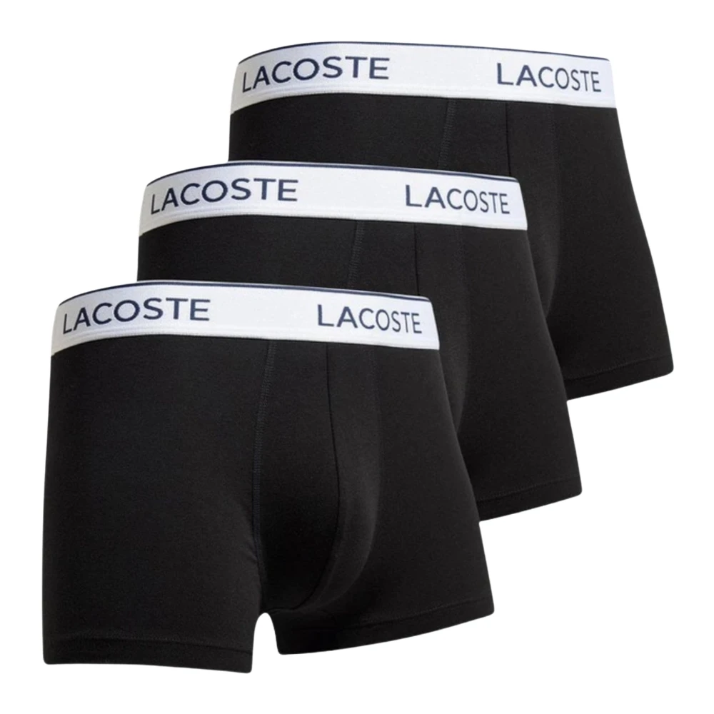 Lacoste Uomo Nero Boxer 3-Pack Trunk M - Immagine 2