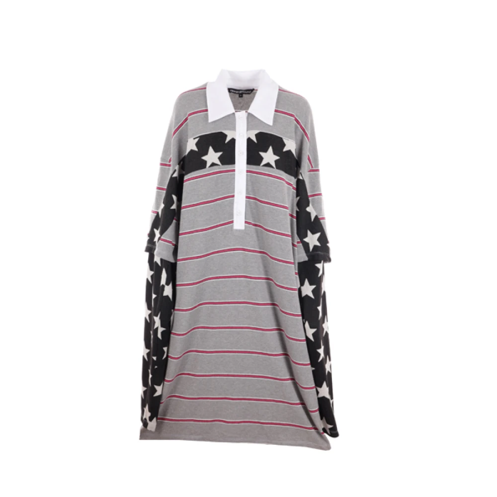 Reward If Found Ster Streep Polo Shirt Oversize Multicolor Dames