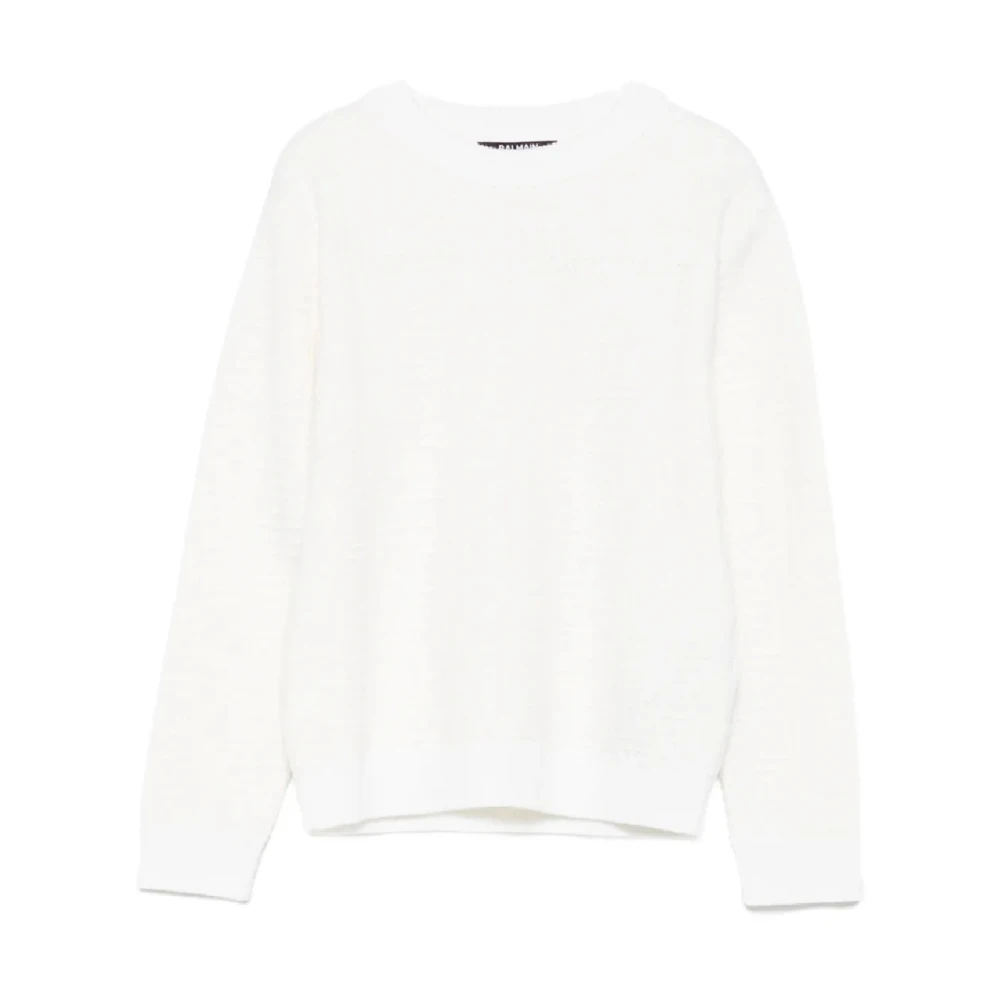 Balmain Girls White Knitwear For Juniors Aw25 - Kids Knitwear - 10 Y - Kids