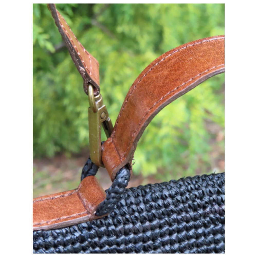 Ibeliv Lahady Raffia Handtas Black Dames