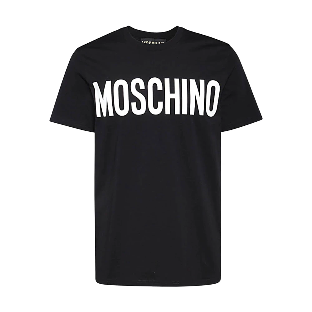Moschino Zwart Logo Print T-shirt Black Heren