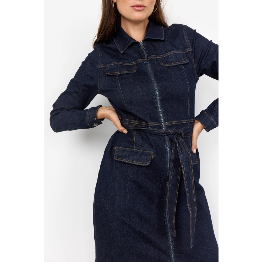 Soyaconcept Denim Jurk met Riem Blue Dames