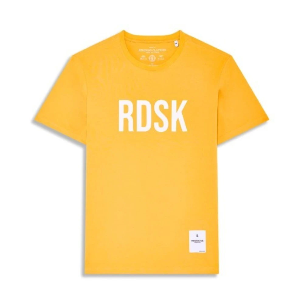 Redskins Bedrukt Logo T-shirt Geel Yellow Heren